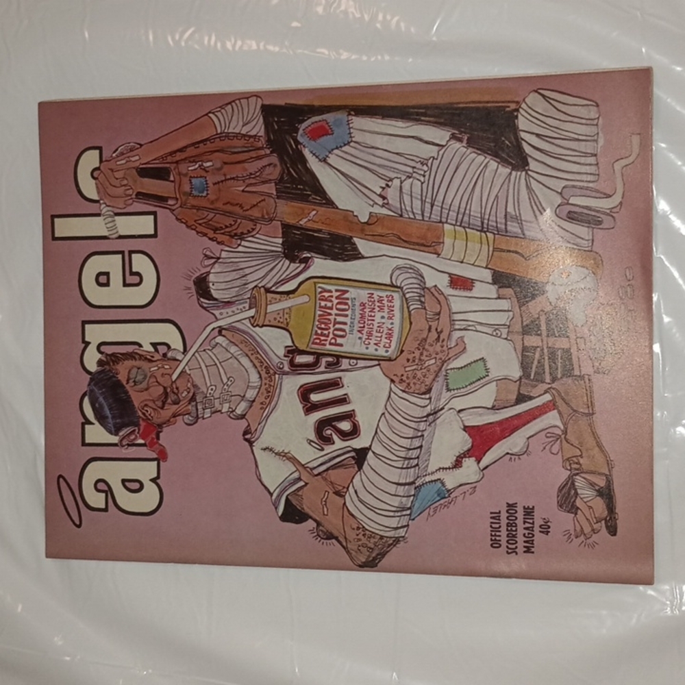 Vintage 1971 Angels Official Scorebook Magazine